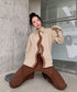 Wave Line Contrast Shirt